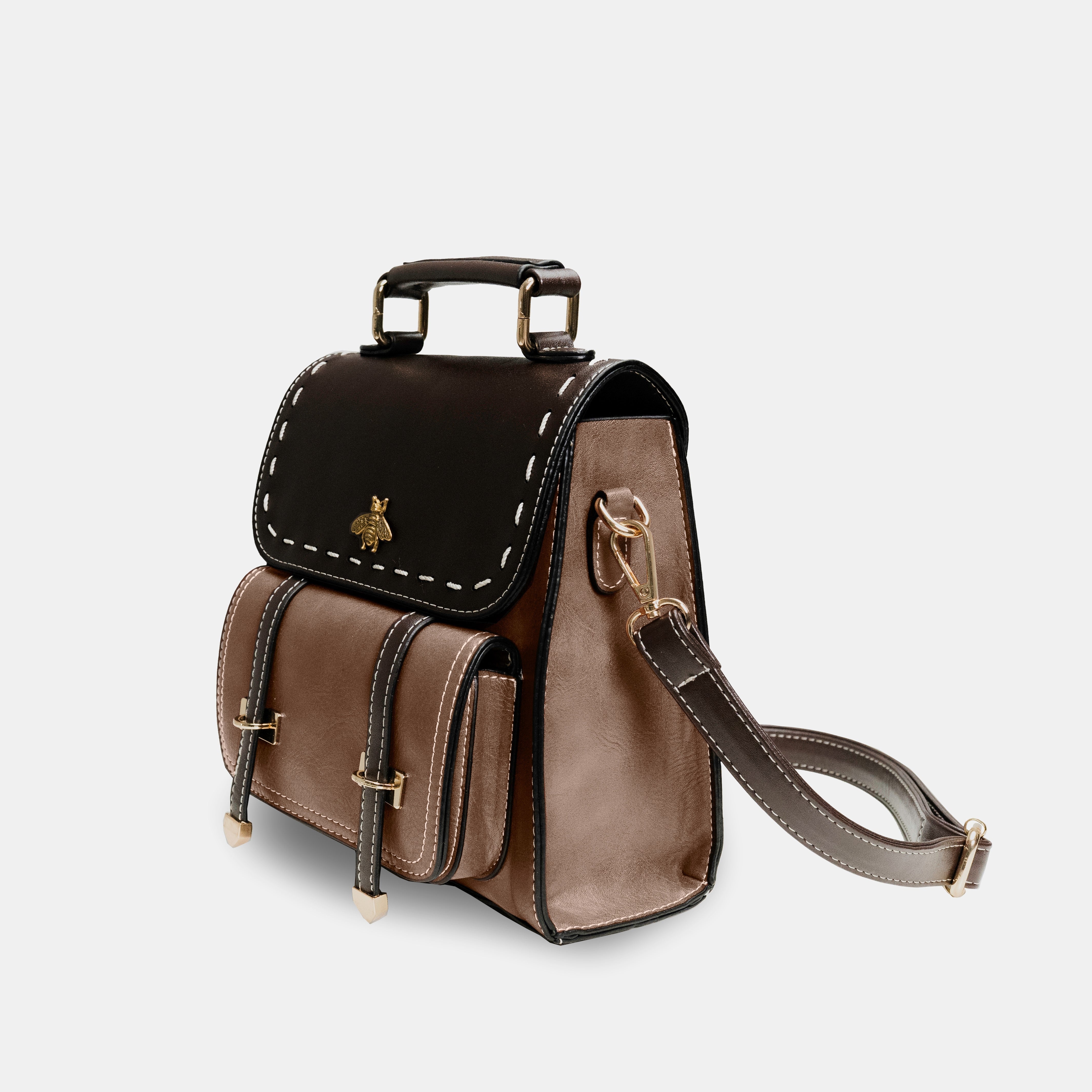 Revalki Mochila de cuero Bumblebee