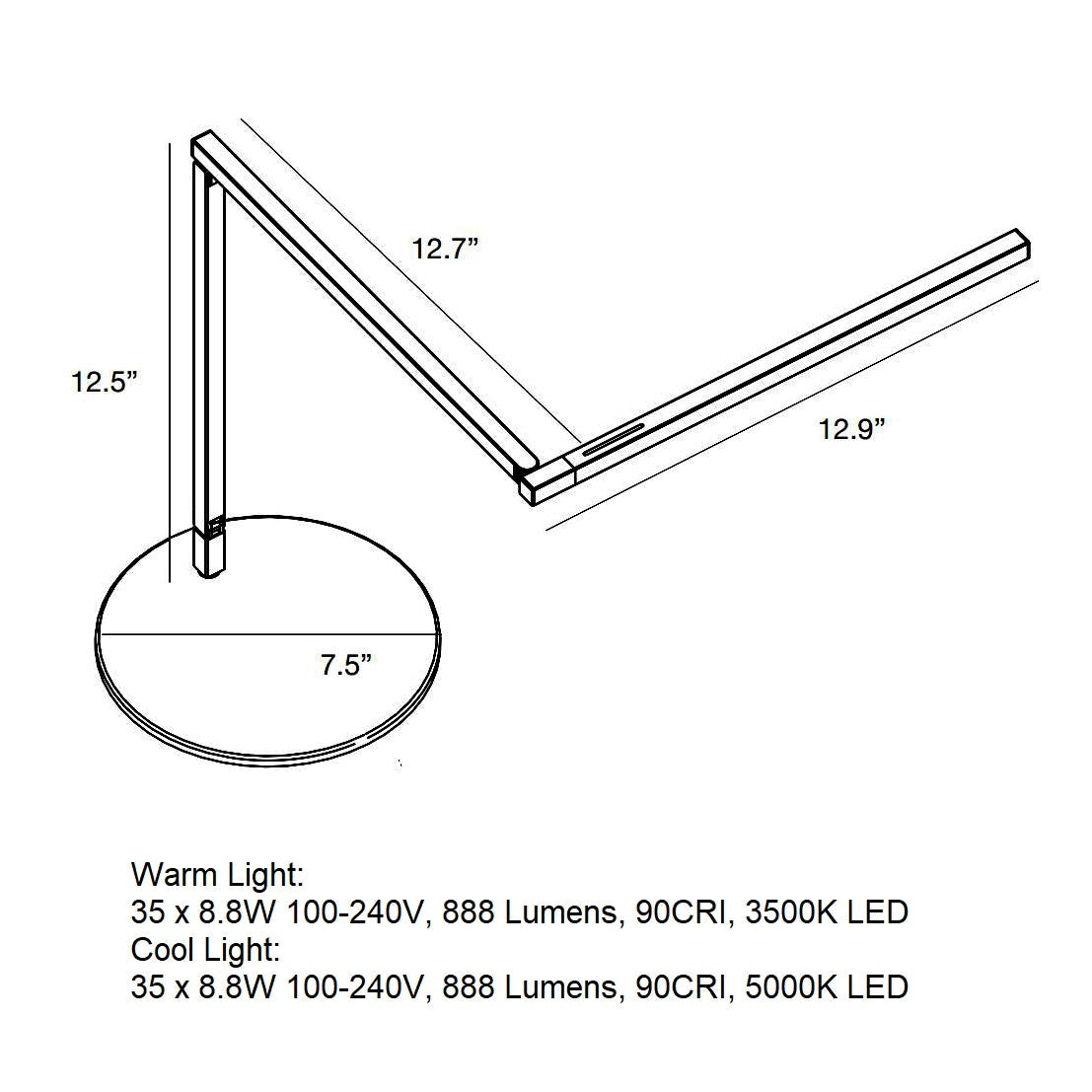 Aluvio – Dimbare LED bureaulamp aluminium met flexibele arm