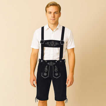 Alpenjunge – Lederhosen-Shorts met Borduursel voor Heren, Oktoberfest