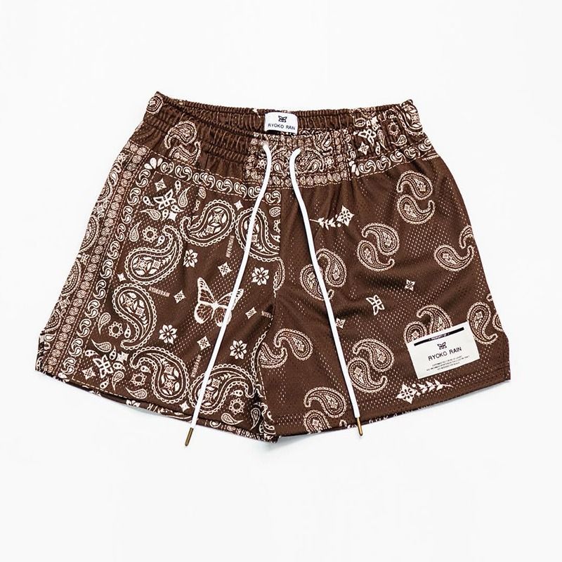 Melzano David pantalón curto estampado de malla transpirable