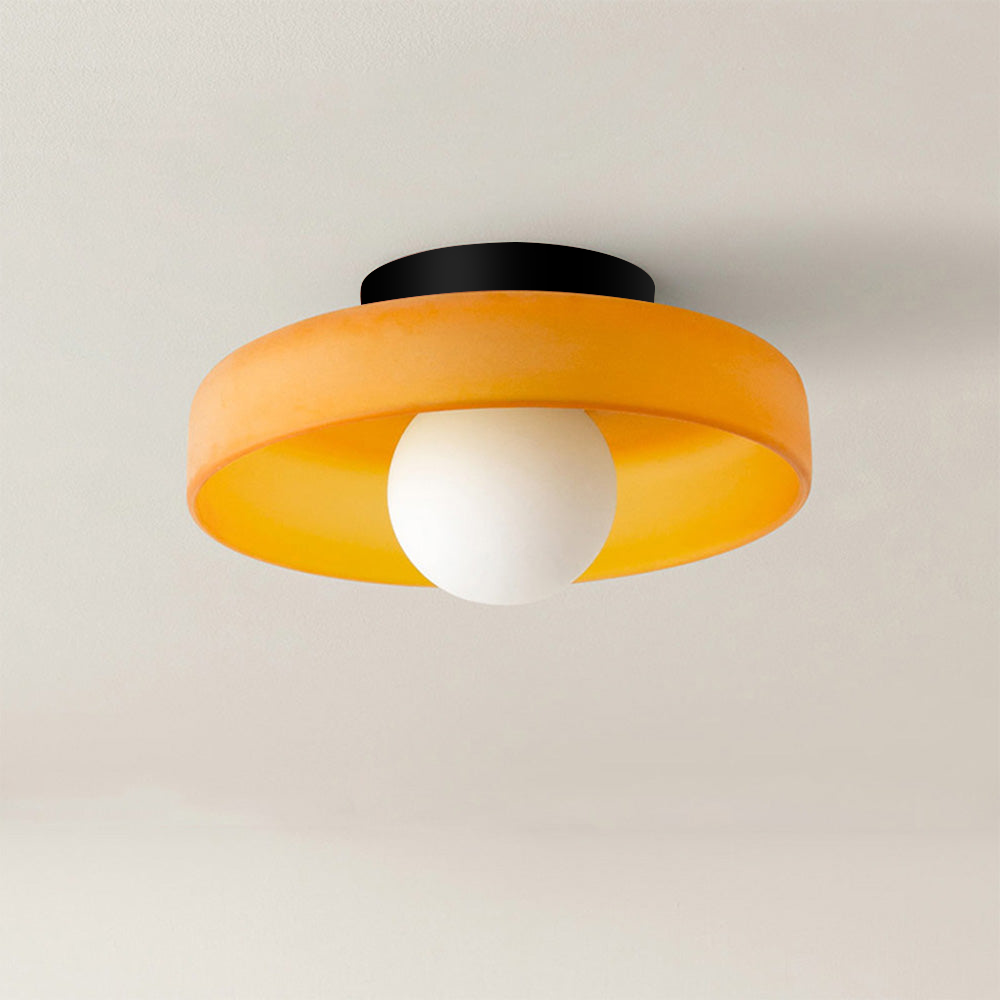 Culina – Ronde flush plafondlamp – Glasdesign voor keuken & interieur
