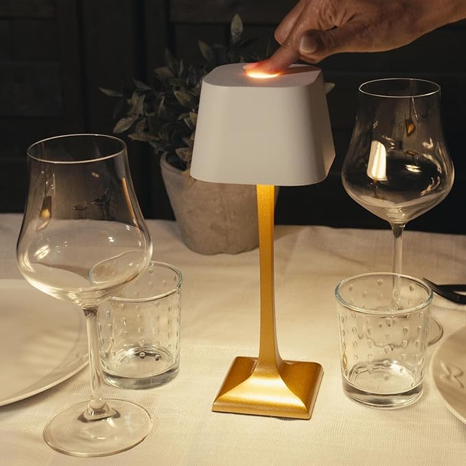 Lumora - Lámpara de mesa moderna sen fíos con función táctil de atenuación