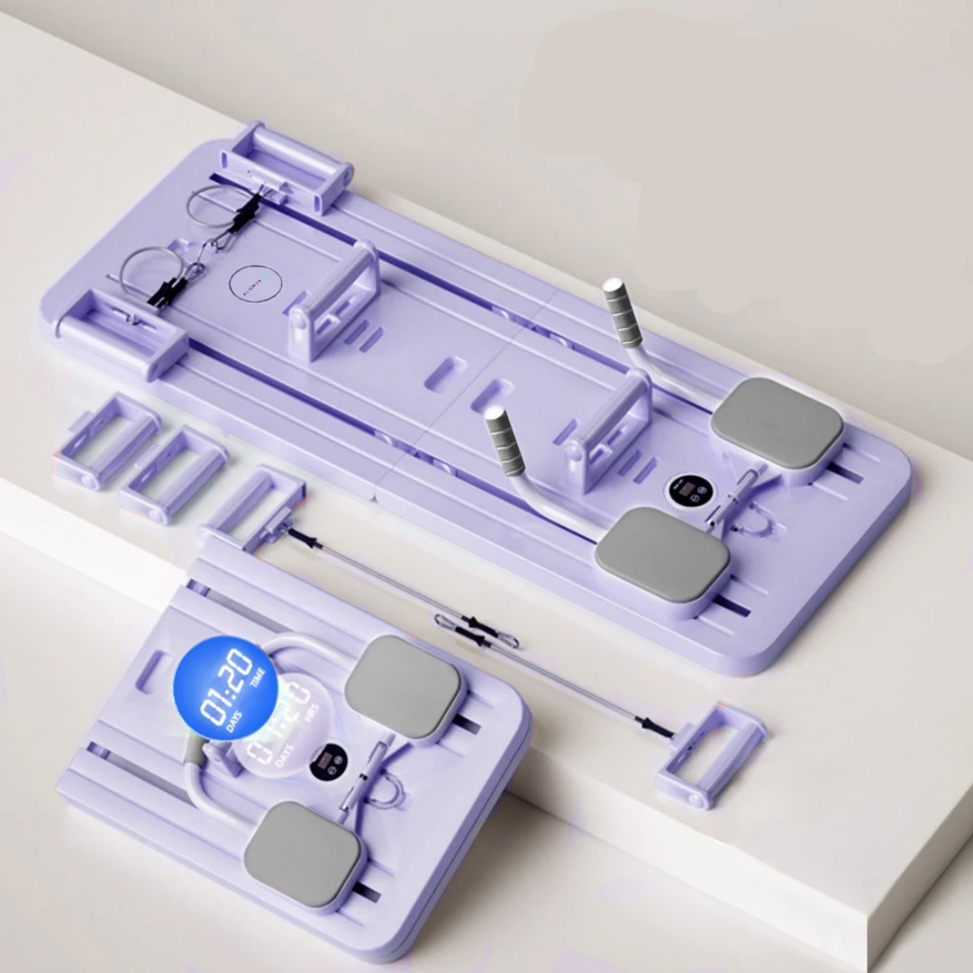 Set de Pilates Reformer – Sistema de entrenamiento compacto con bandas elásticas de resistencia para fitness en casa