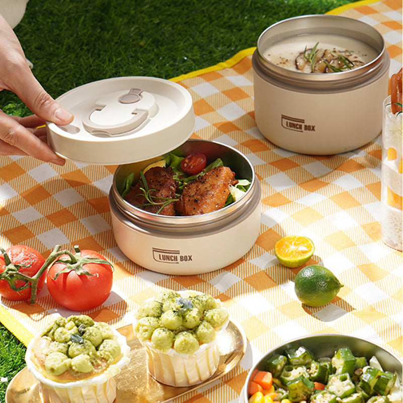 ThermoBox Lunchbox – Smart Multi-layer Lunchbox with Insulation and FREE Carry Bag for Hot and Cold Meals On the Go