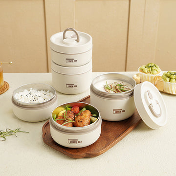 ThermoBox Lunchbox – Smart Multi-layer Lunchbox with Insulation and FREE Carry Bag for Hot and Cold Meals On the Go