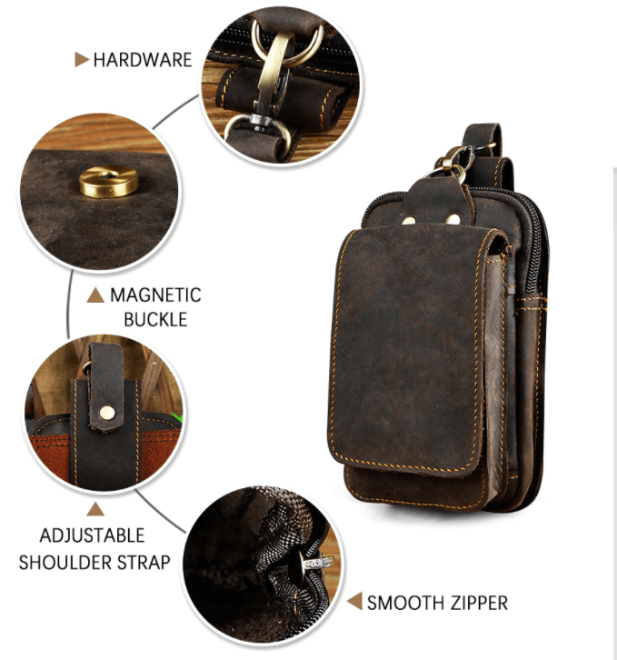 PU Lederen Heren Waist Bag