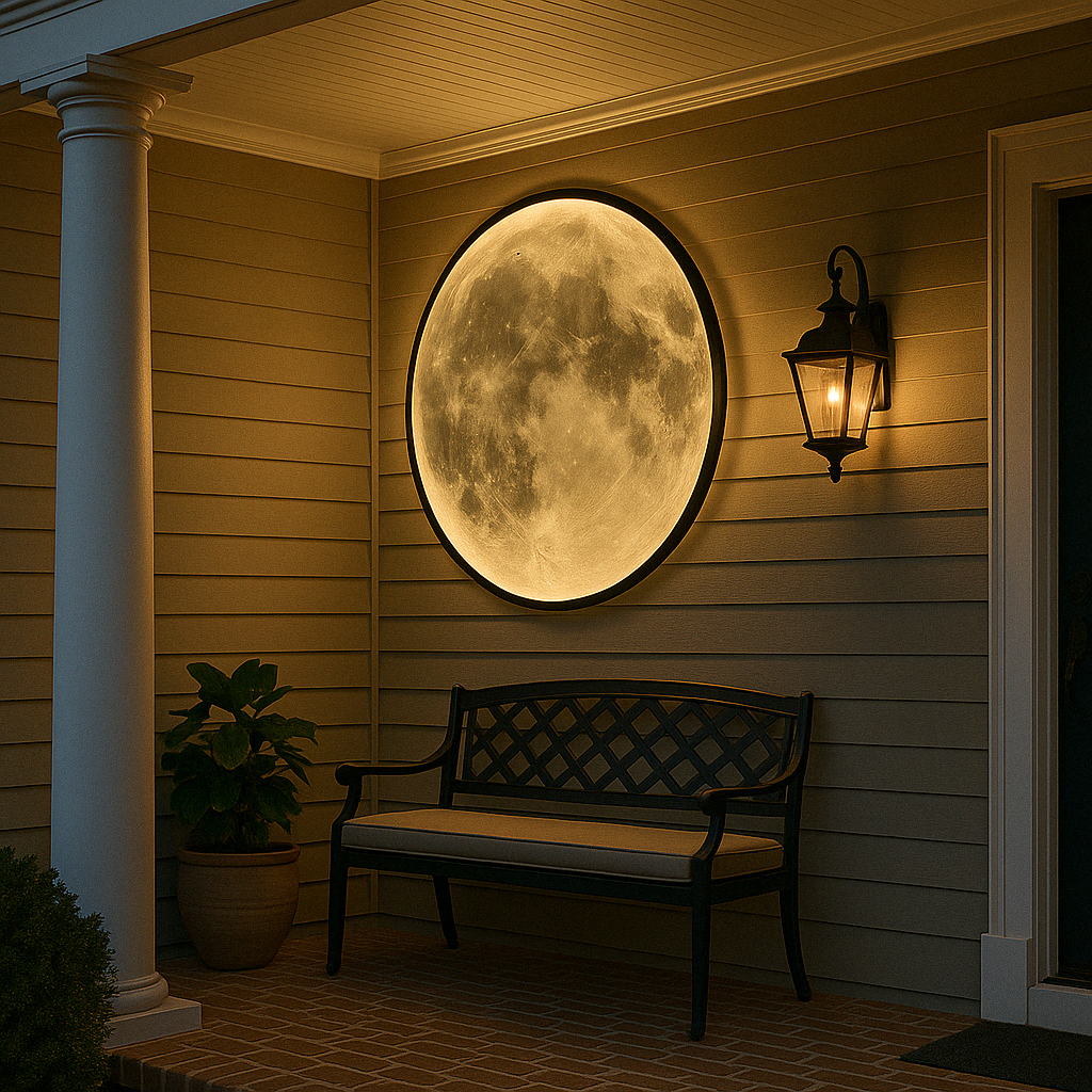 Lunora – lámpada de parede LED lunar – iluminación decorativa interior e exterior