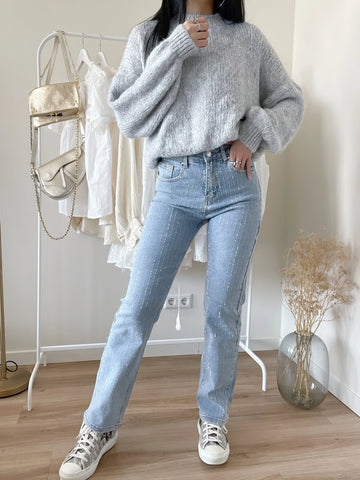 Revalki GlamLux | Denim Sparkle Pants with Glitter