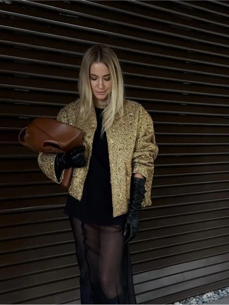 Revalki | Glitzer Bomberjacke