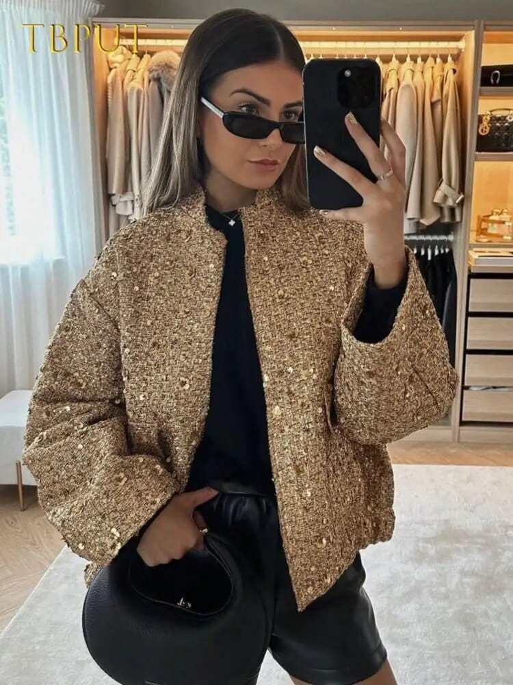 Revalki | Glitzer Bomberjacke