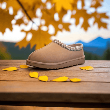Pantuflas Tasman – Pantuflas cálidas de ante con forro de lana de oveja