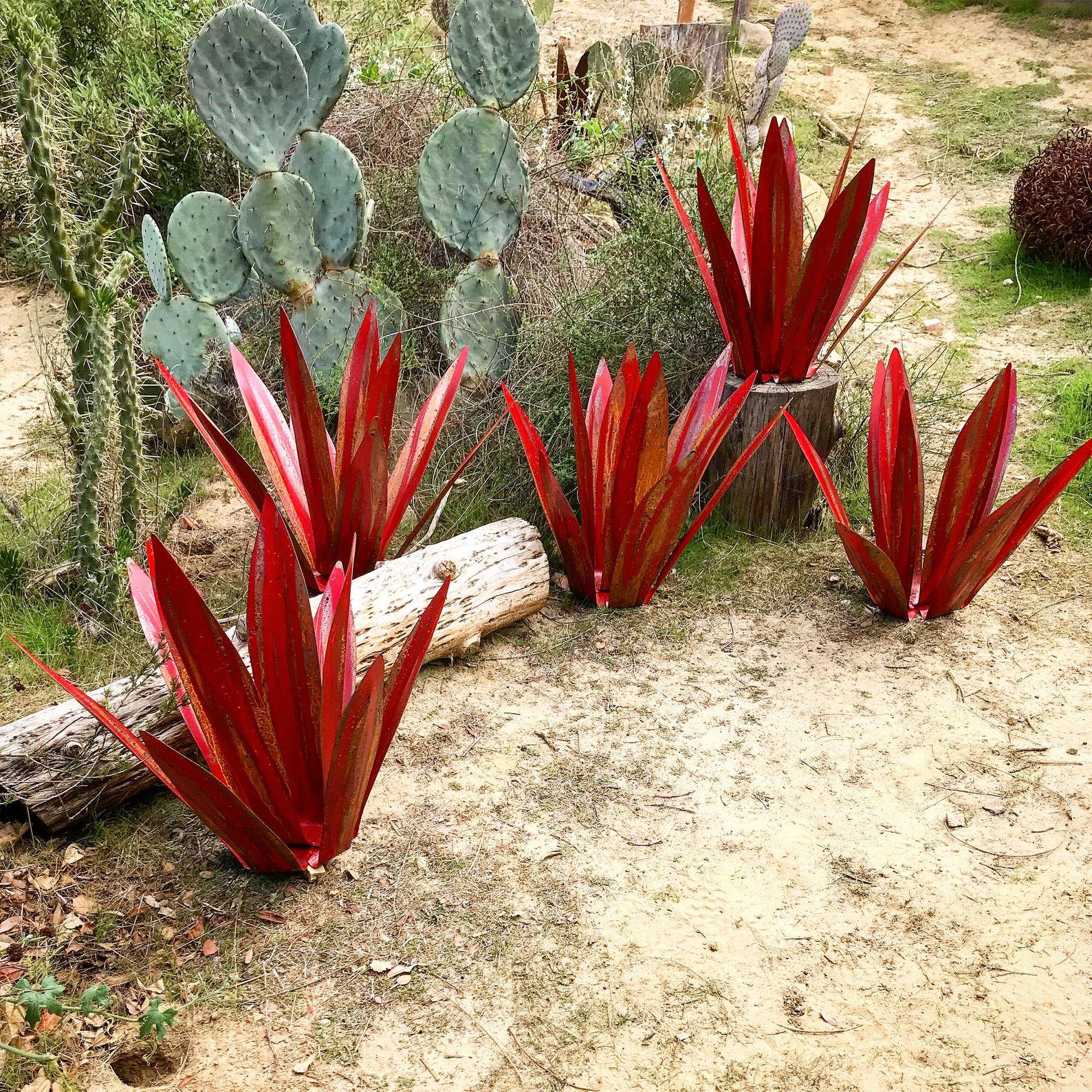 Metalen Agave Tuindecoratie – Weerbestendig Sculptuur voor Tuin en Terras