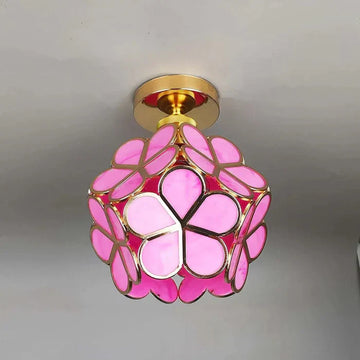 Melzano BloomGlow | elegante lámpada de teito de vidro con flores para adornar o seu espazo con estilo atemporal
