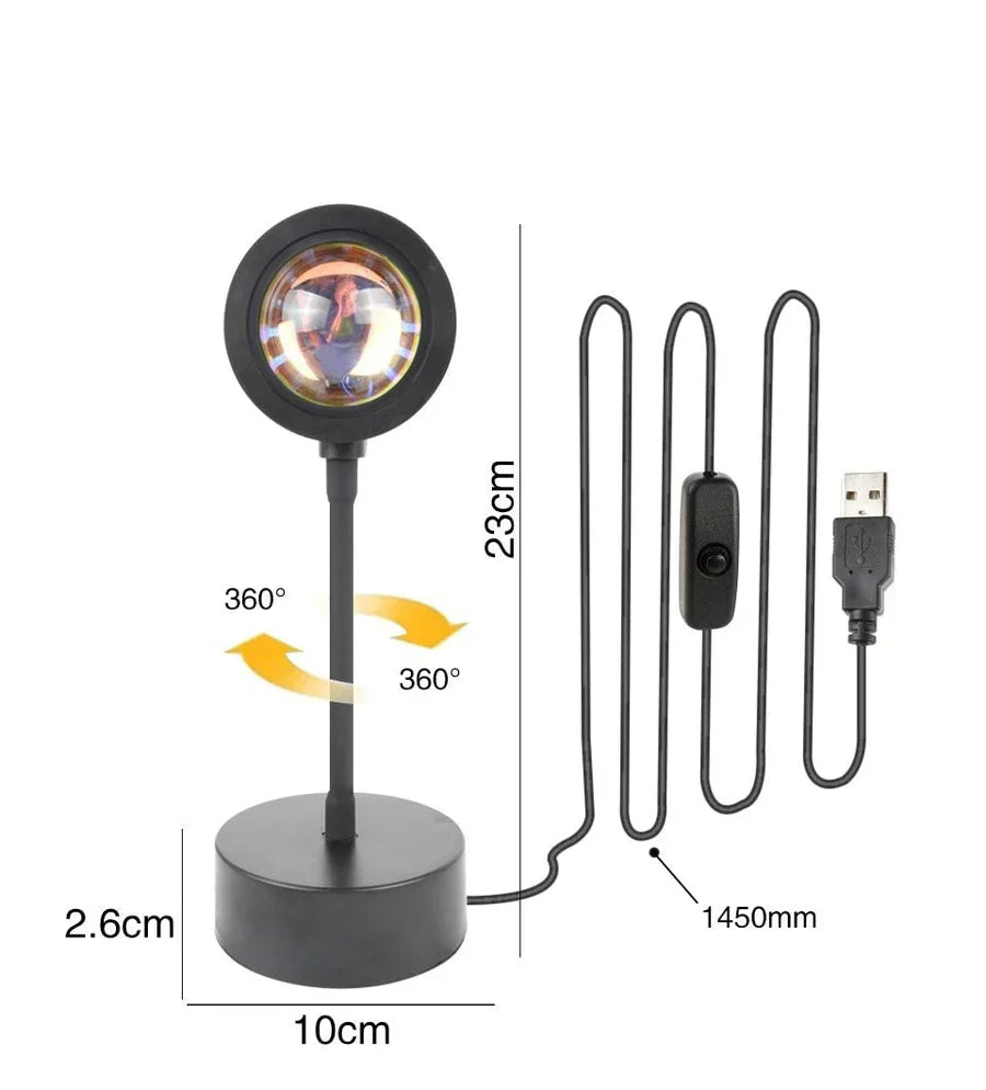 Lámpara de solpor con 4 cores - GlowSphere | Iluminación ambiental para cada espazo