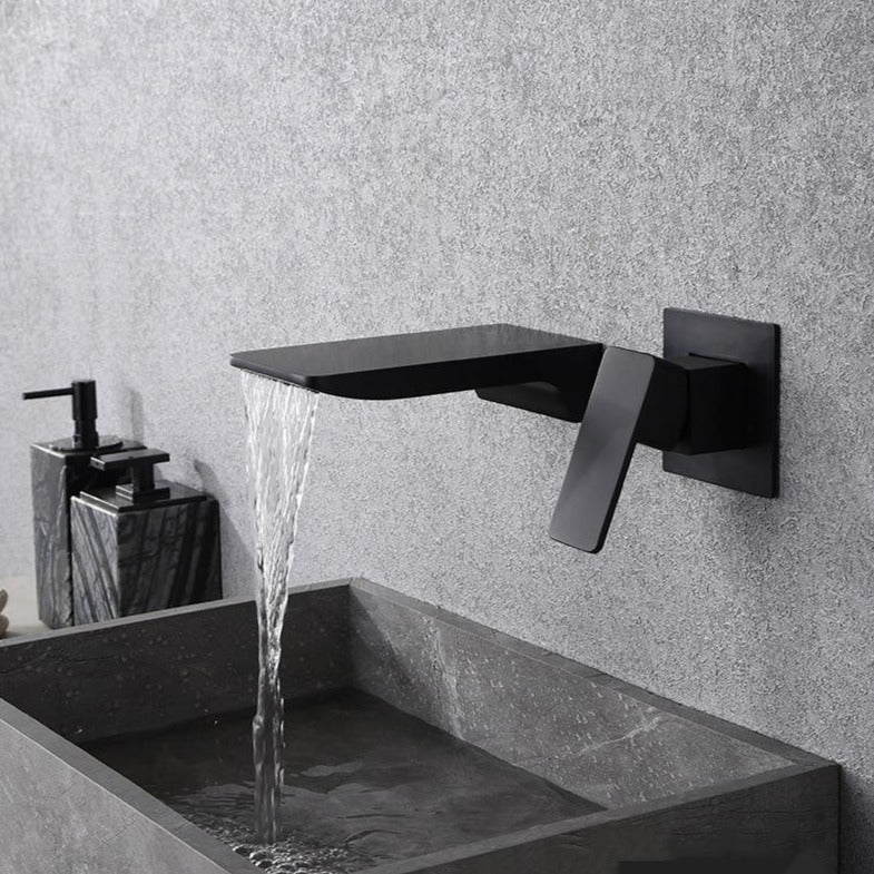 Fluxis – Sensor-Wandarmatur mit Wasserfallaustritt – Modernes Bad & Küche
