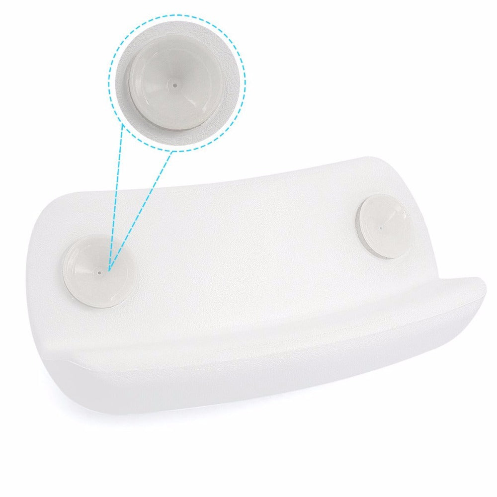 Bath Pillow with Suction Cups – Waterproof PU Headrest for Bath