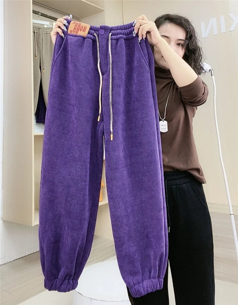Monica Winter Jogginghose | Warme Plüschfütterung & lässiges Design  