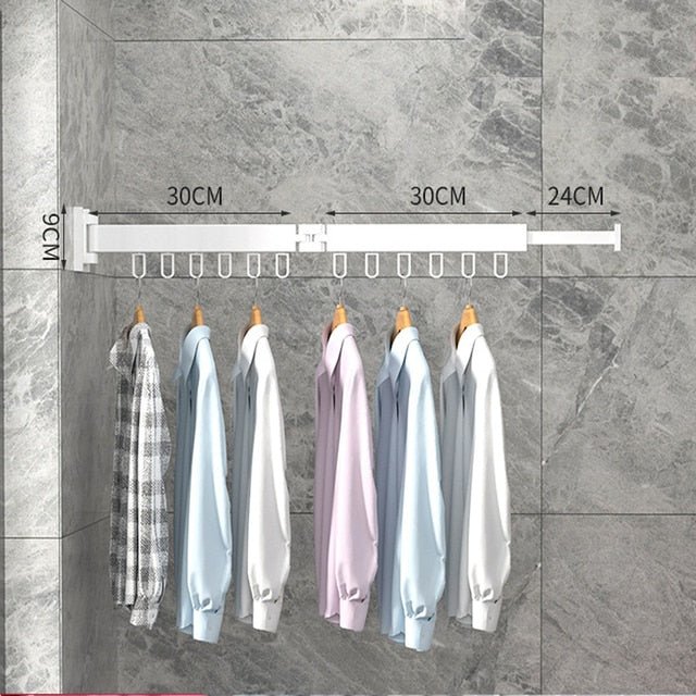 Retractable Clothes Dryer – Foldable Clothes Hanger for Wall Mounting