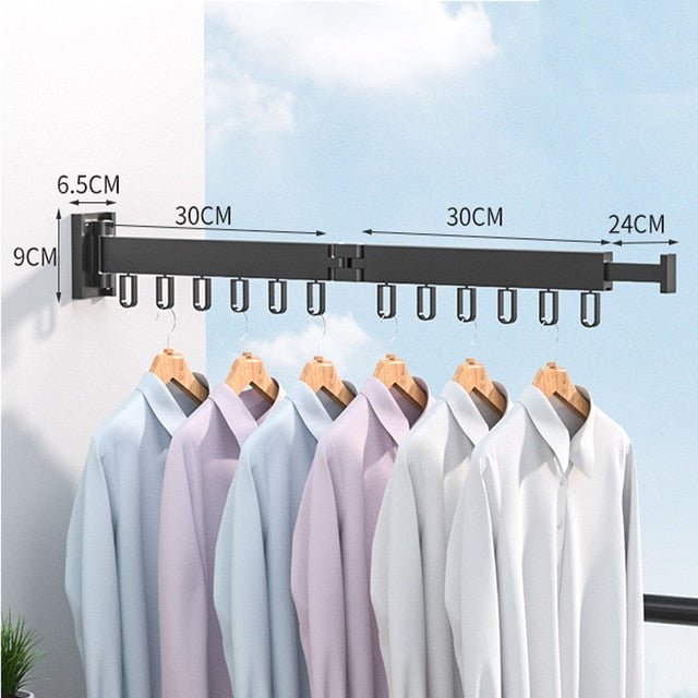 Retractable Clothes Dryer – Foldable Clothes Hanger for Wall Mounting