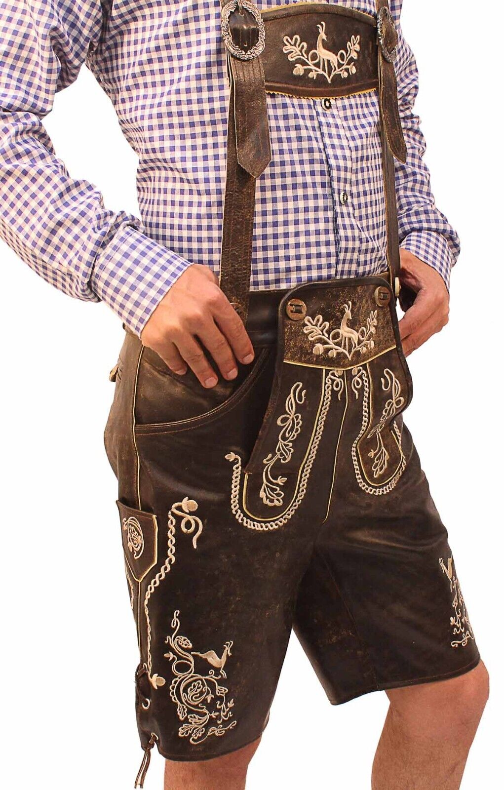 Viktor – Duitse Heren Oktoberfest Lederhosen – Voor Feest & Festival