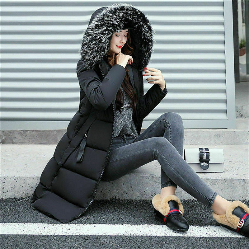 Jimenaza Abric d'hivern llarg amb coll de pell – Elegant, calent i impermeable