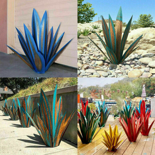 Metalen Agave Tuindecoratie – Weerbestendig Sculptuur voor Tuin en Terras