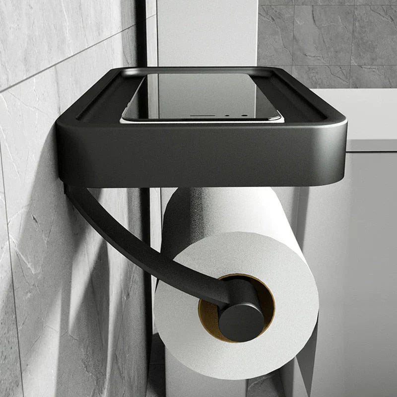 Stalux – Toilettenpapierhalter mit Ablage aus Edelstahl – Badezimmer