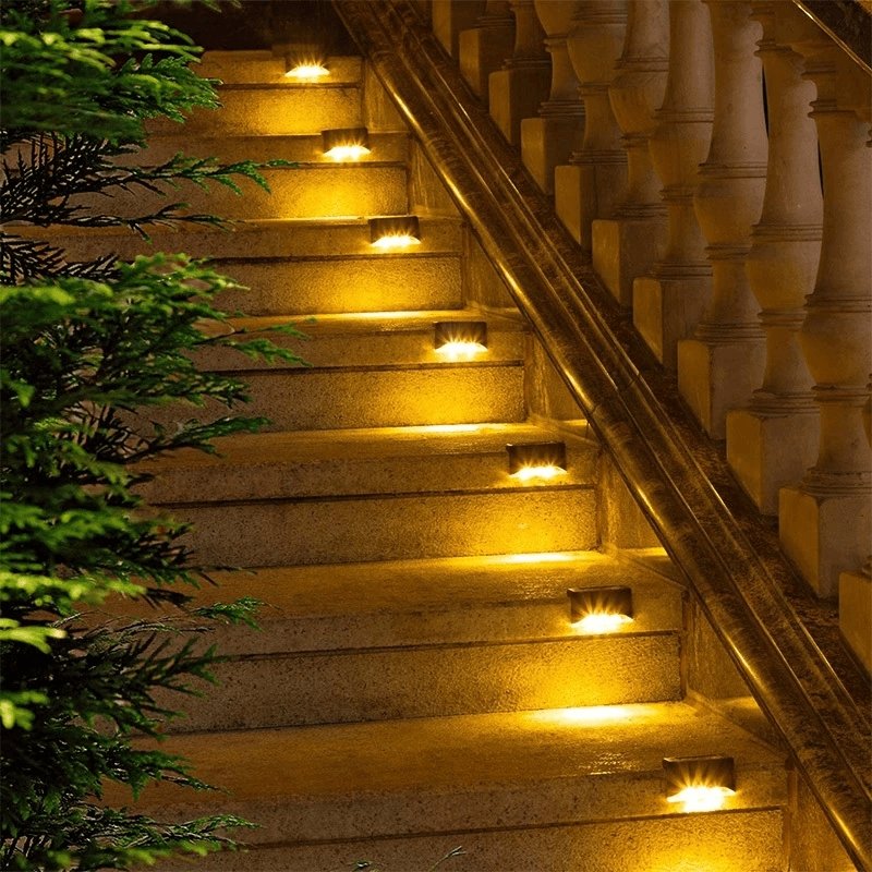 Solarbetriebene Treppenlichter | Wasserdicht mit Lichtschalter