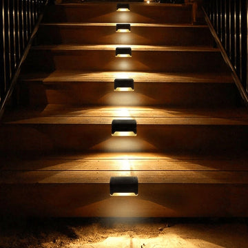 Solarbetriebene Treppenlichter | Wasserdicht mit Lichtschalter