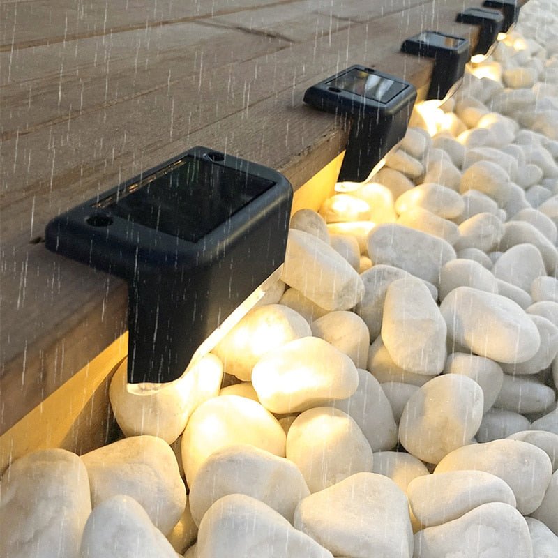 Solarbetriebene Treppenlichter | Wasserdicht mit Lichtschalter