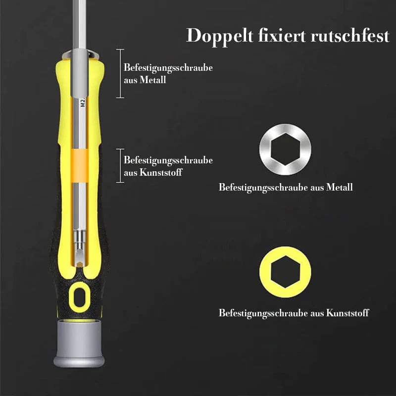 6-in-1 Schraubendrehersatz – Multifunktionales Set mit Magnetischen Bits