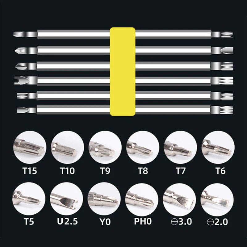 6-in-1 Schraubendrehersatz – Multifunktionales Set mit Magnetischen Bits
