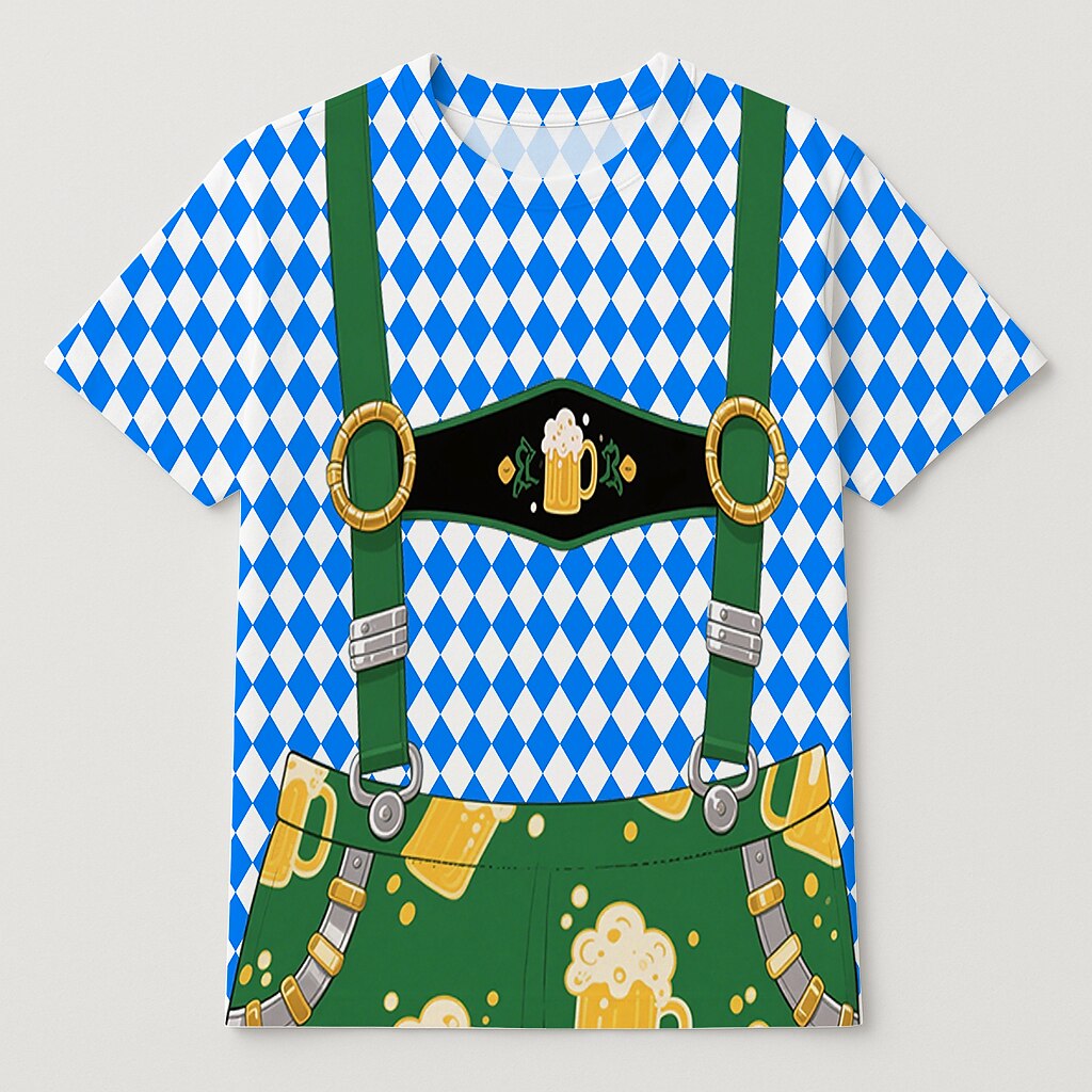 Trachtenwitz – Heren-T-Shirt met Lederhosen-Print – Jouw humorvolle Wiesn-look