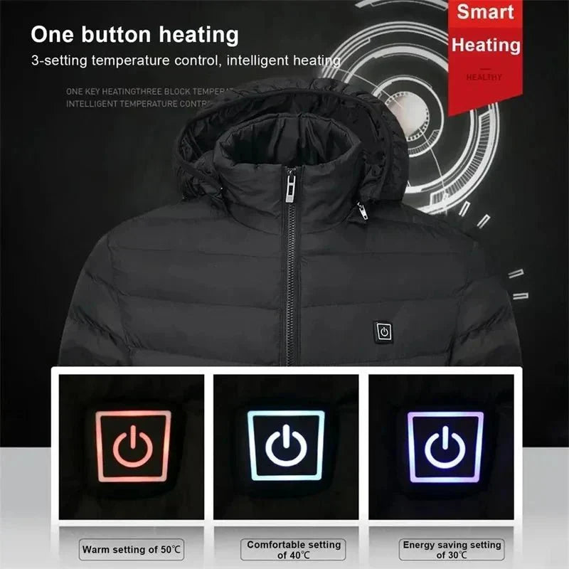 Core chaqueta de inverno con calefacción para mulleres e homes – Calor no frío