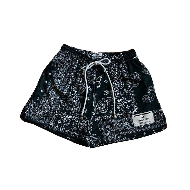 Melzano David pantalón curto estampado de malla transpirable