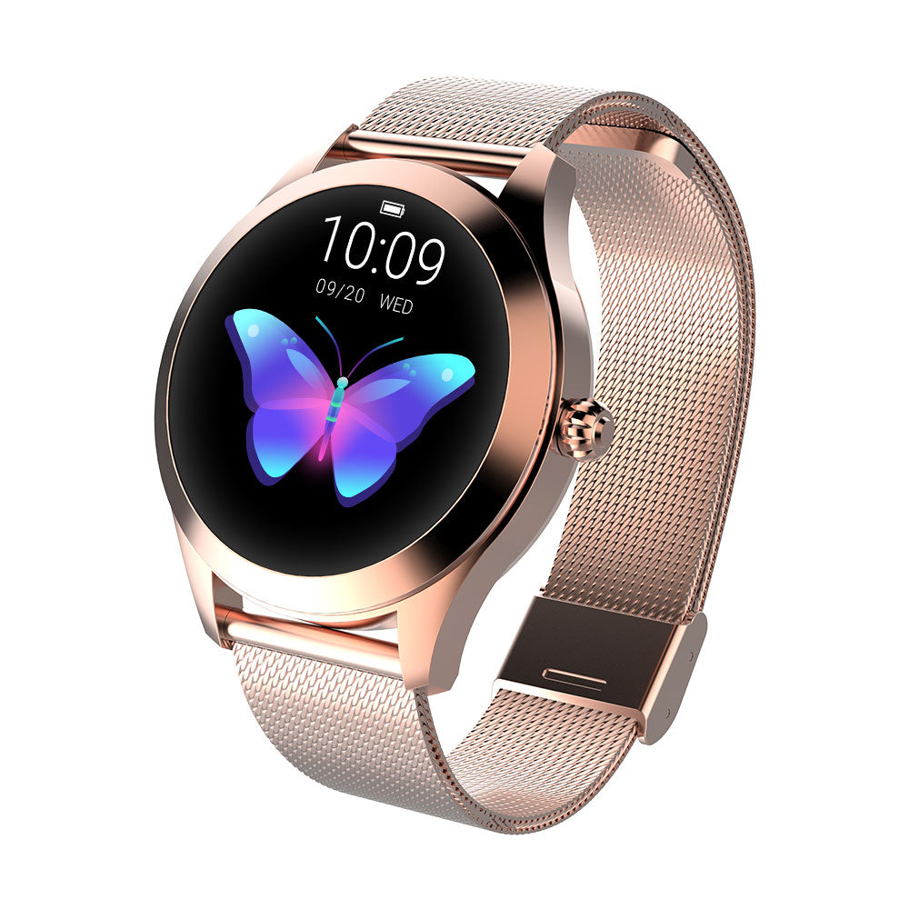 Smart Gold Dames Smartwatch – Stijlvol, Slim en Roestvrij Staal