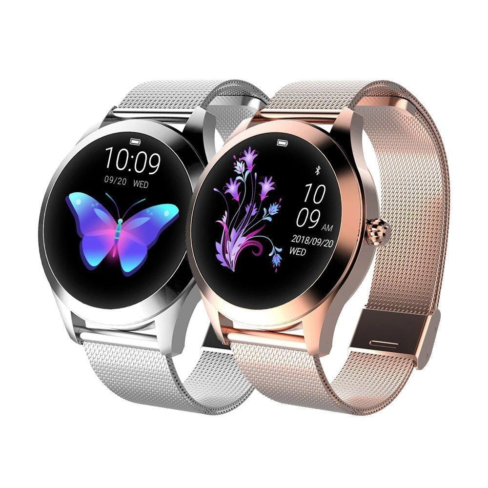 Smart Gold Dames Smartwatch – Stijlvol, Slim en Roestvrij Staal