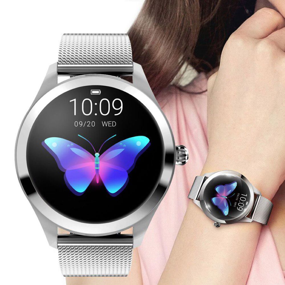Smart Gold Dames Smartwatch – Stijlvol, Slim en Roestvrij Staal