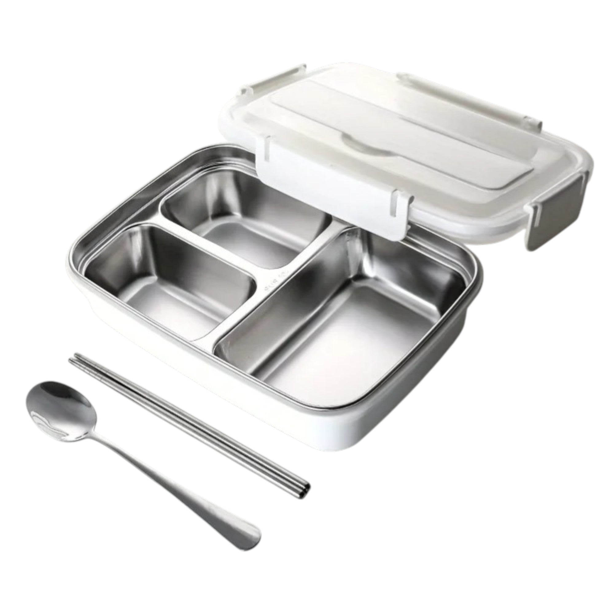 SteelMate – fiambrera RVS hermética con compartimentos – uso escolar y laboral