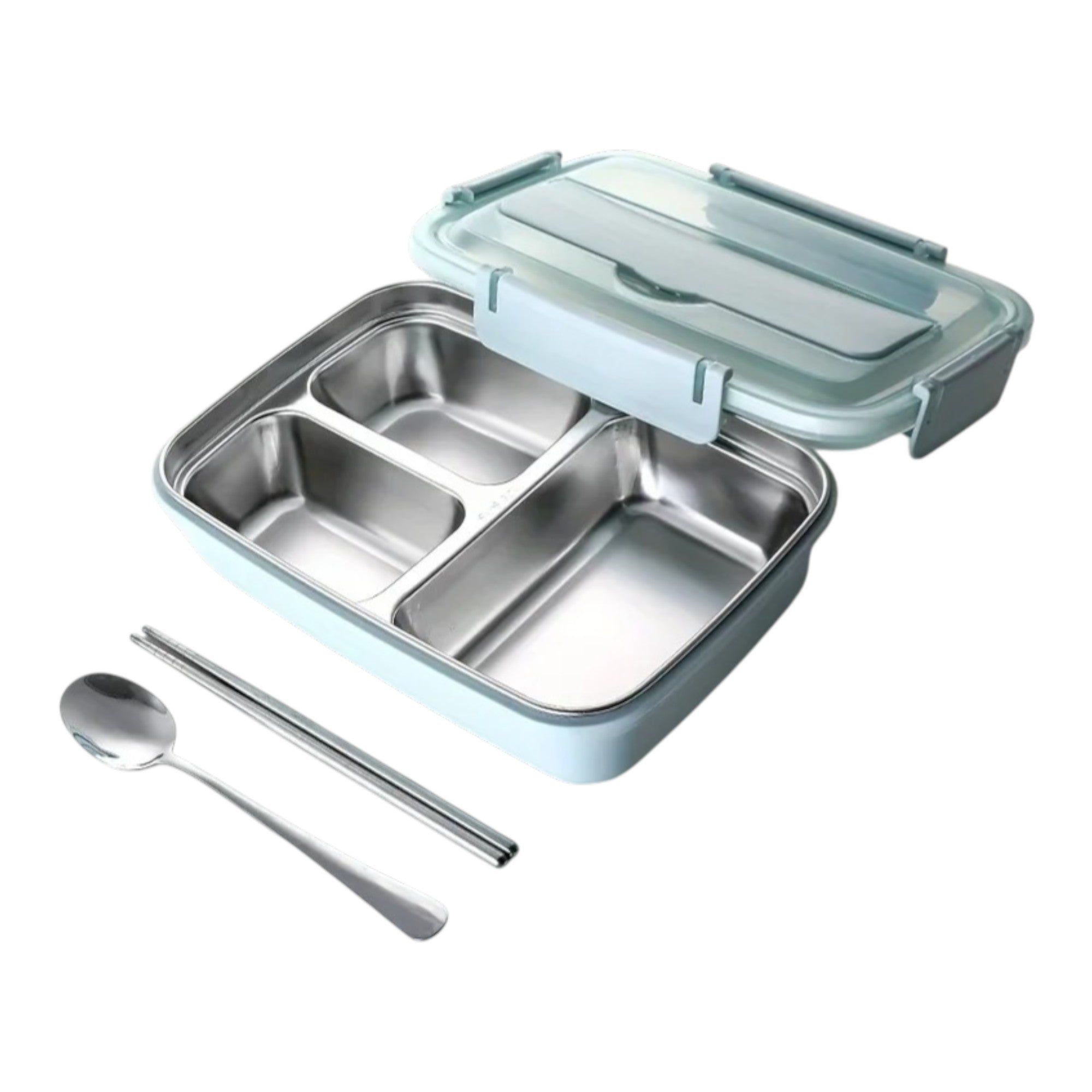 SteelMate – fiambrera RVS hermética con compartimentos – uso escolar y laboral