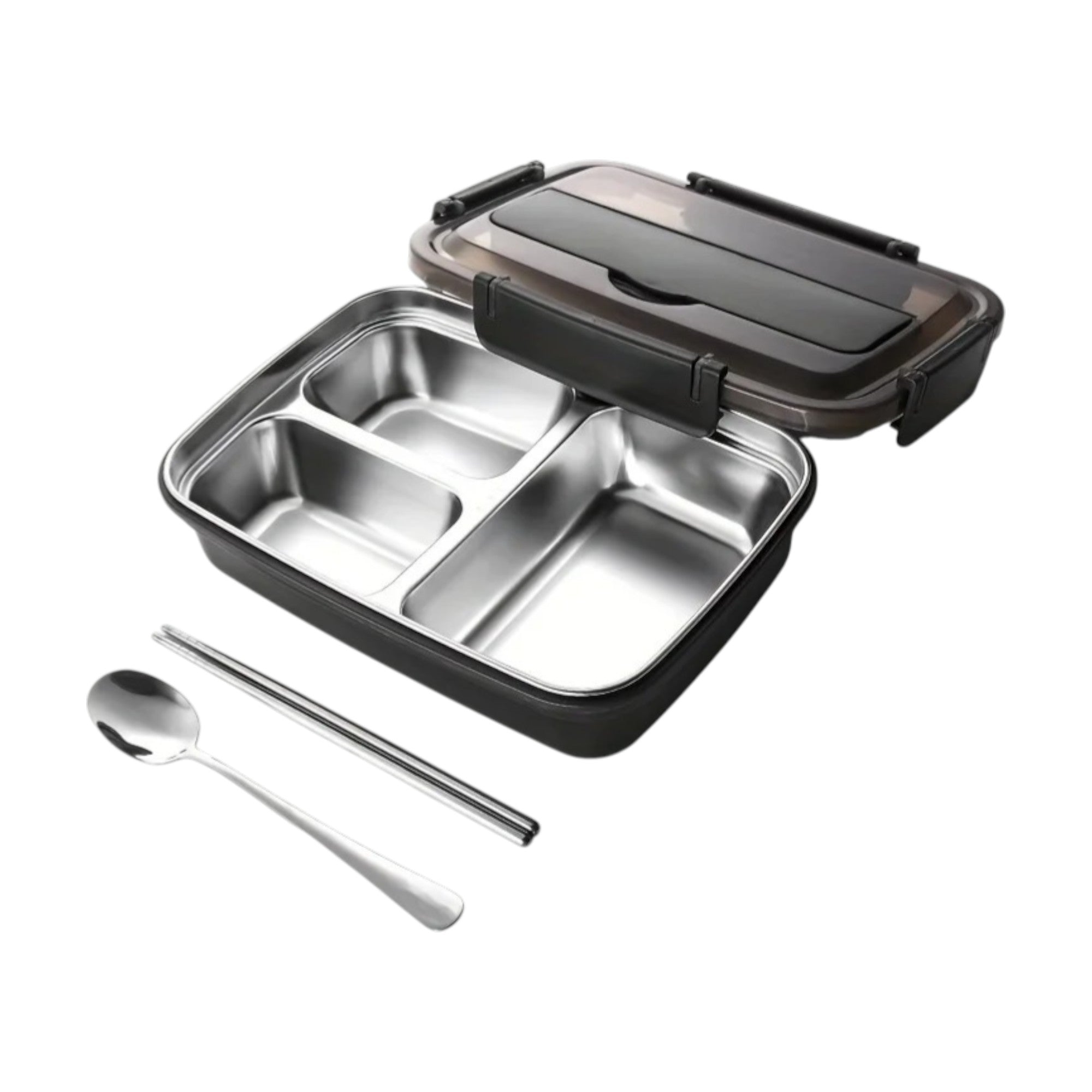 SteelMate – fiambrera RVS hermética con compartimentos – uso escolar y laboral